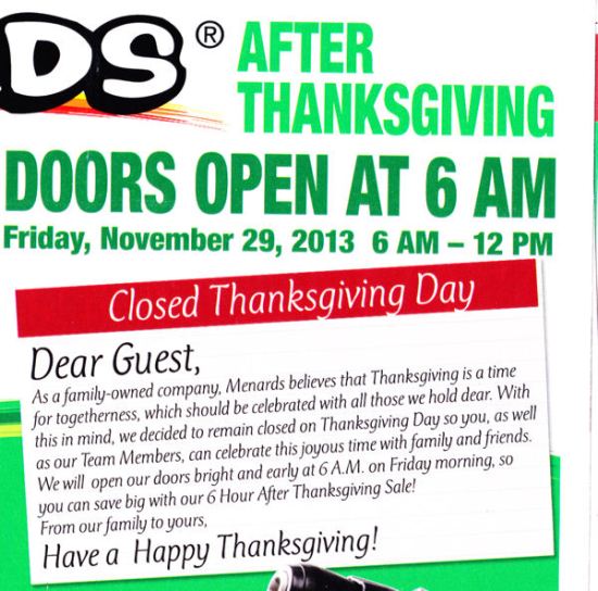 Menards Black Friday