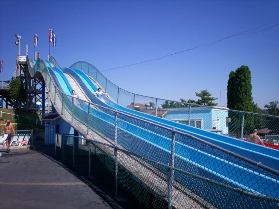 Waterslide Races!