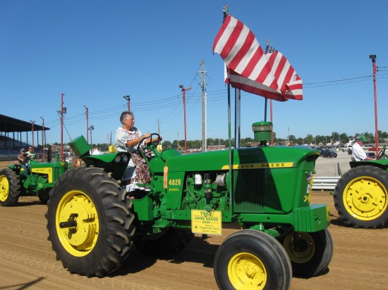 Granny on tractor