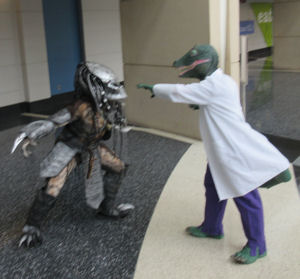 Lizard vs. Predator!