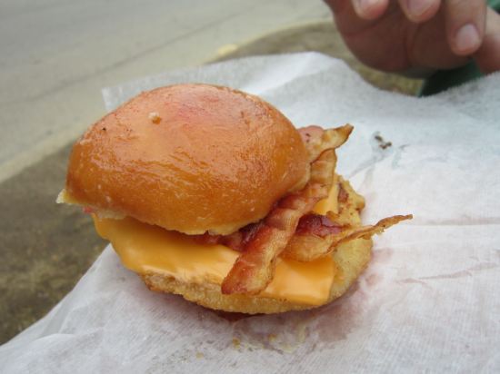 Raspberry Donut Chicken Sandwich!