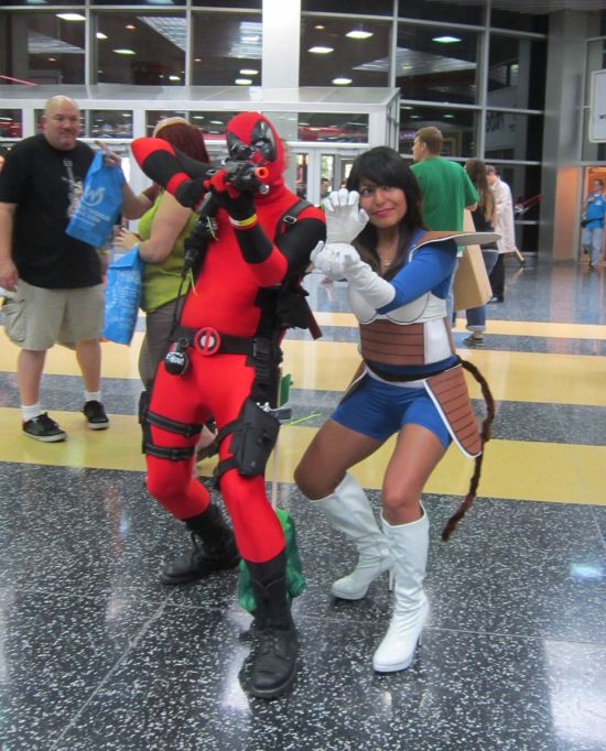Deadpool and Vegeta!