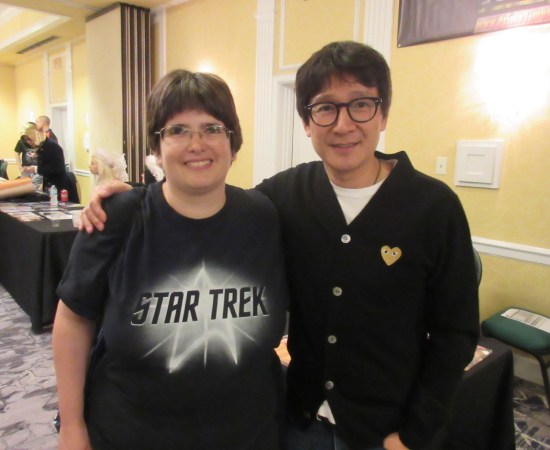 my wife Anne posing with Ke Huy Quan!