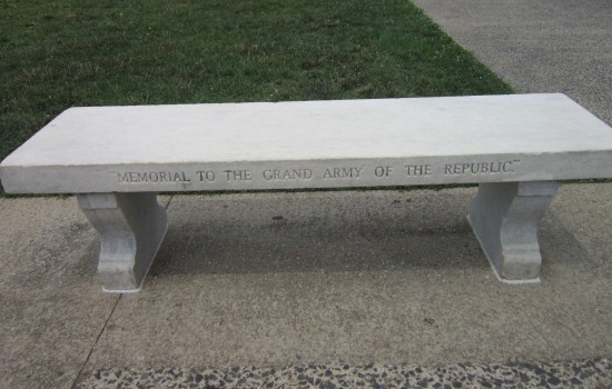 Grand Army of the Republic bench!