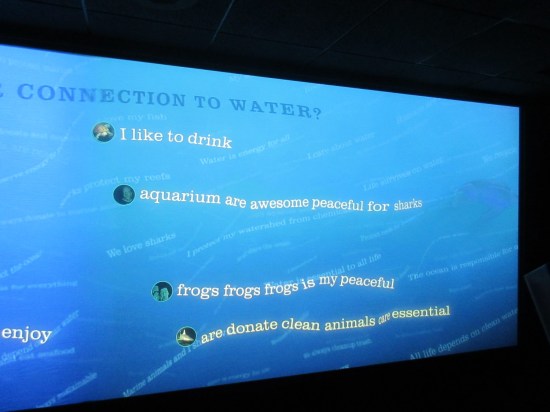Aquarium messages!