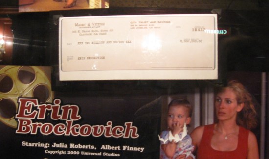 Erin Brockovich check!