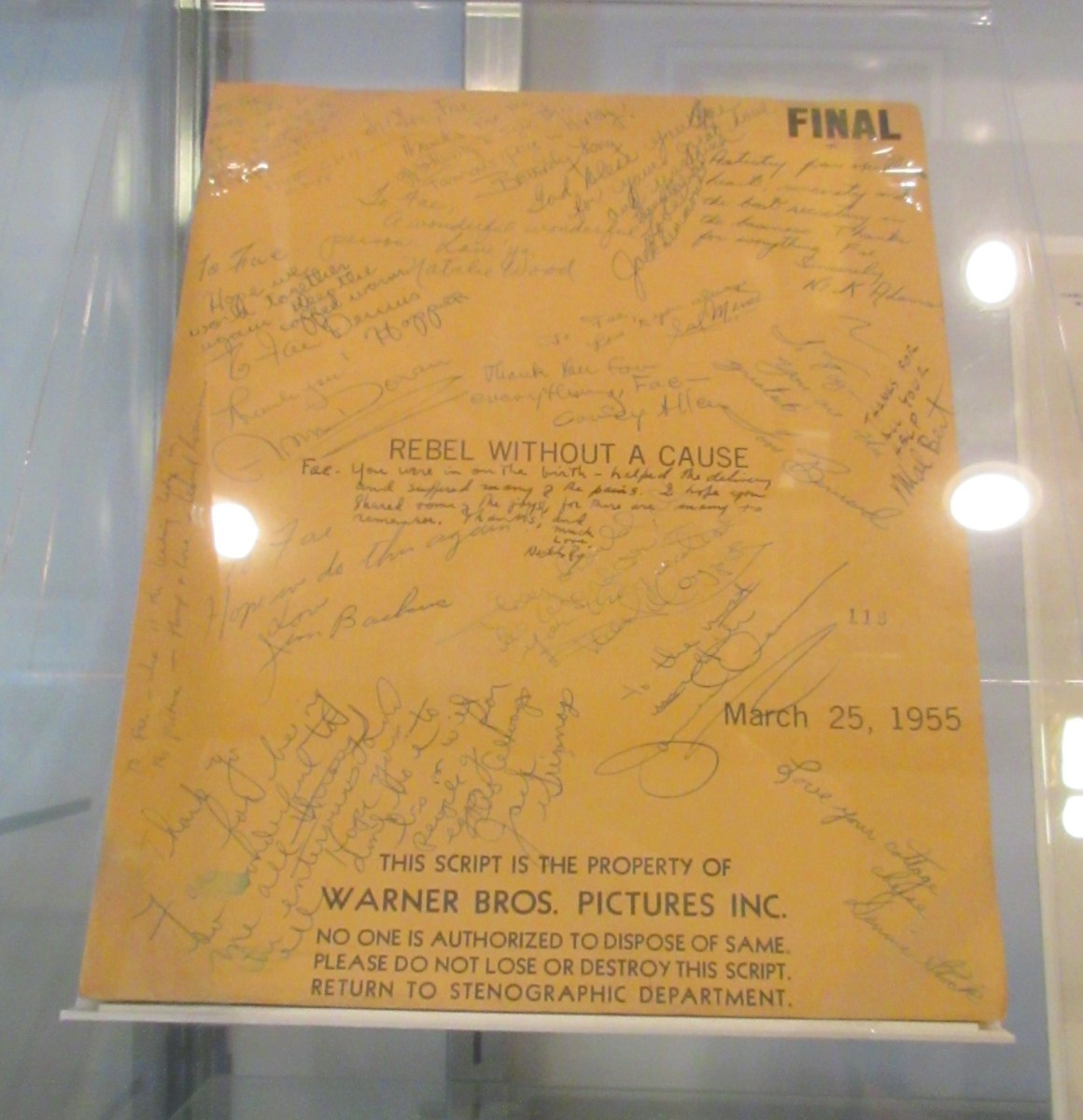 Rebel Without a Cause script!