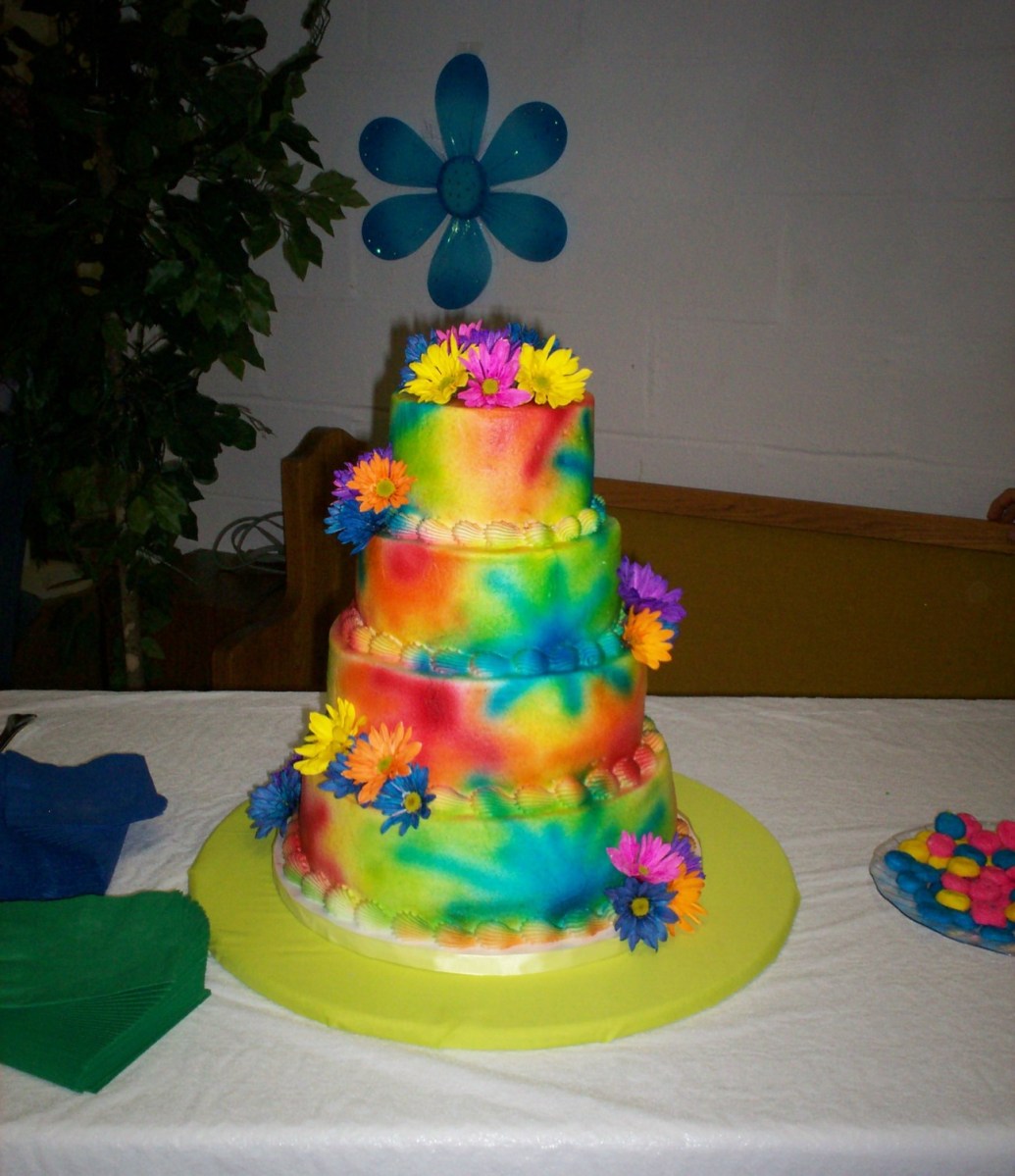 Tie-Dye Wedding Cake!