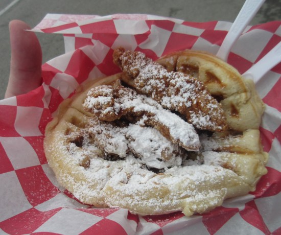 chicken and waffle sandwich!