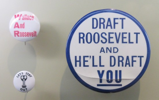 WWII isolationist buttons...