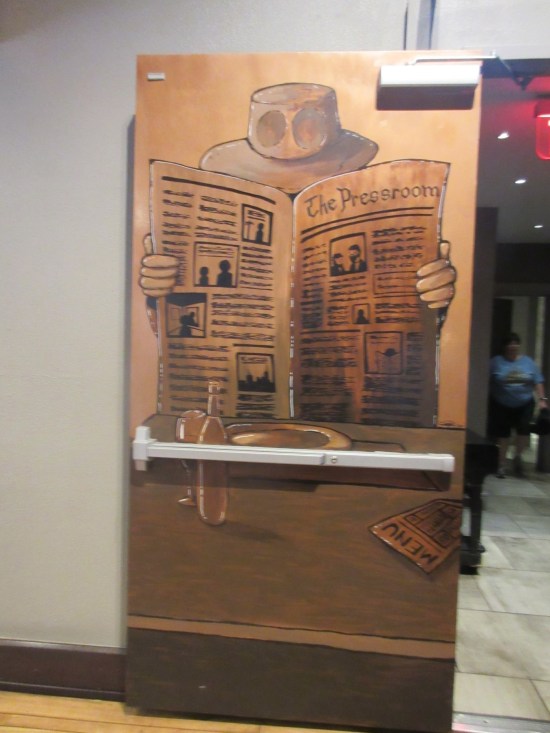 Press Room door art!