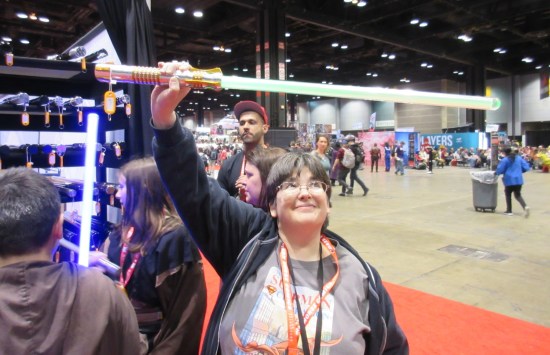 Anne with lightsaber!