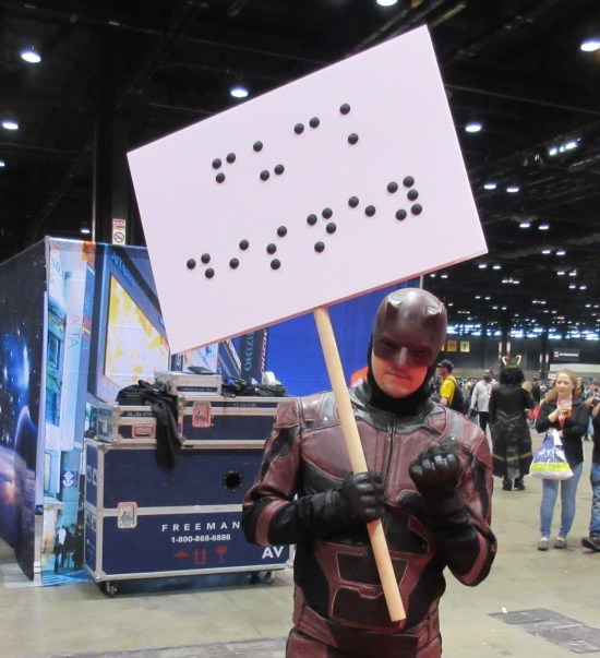 Daredevil with Braille sign!