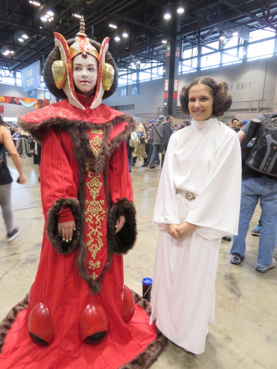 Queen Padme Amidala and Princess Leia!