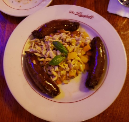 sausages and spaetzle!