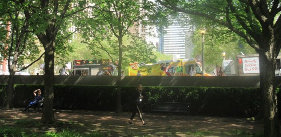 trees and food trucks!
