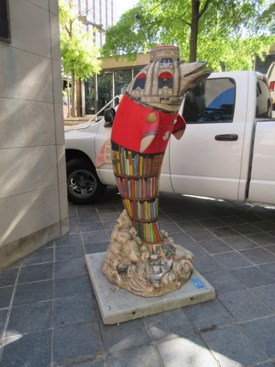 bell-dolphin statue!