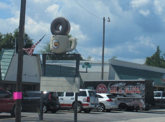 giant donut and eagle mug!