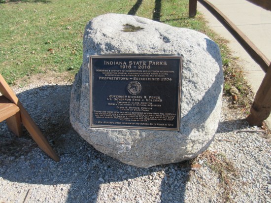 Indiana State Parks rock plaque!