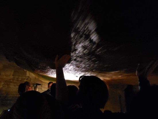 touching the ceiling!