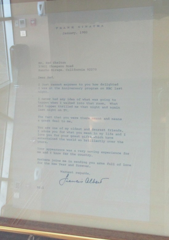 Sinatra thank-you note!