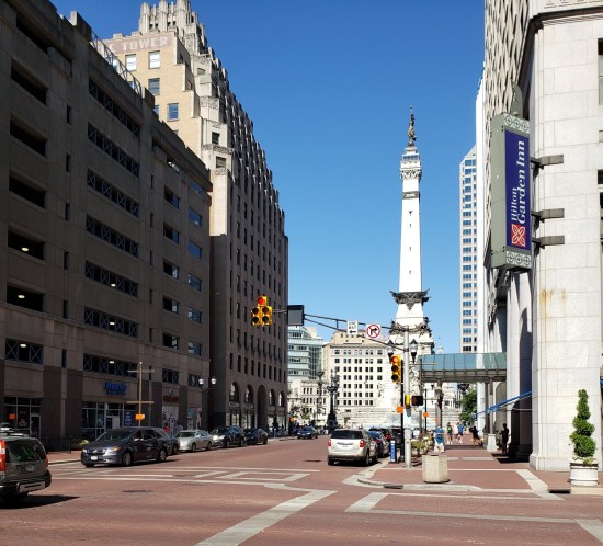 Monument Circle just after.