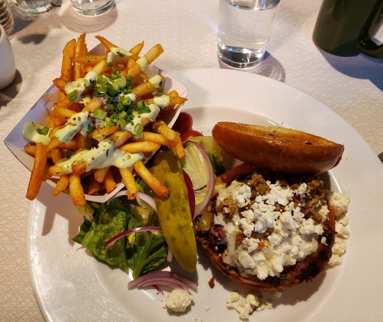 Greek Souvlaki burger!