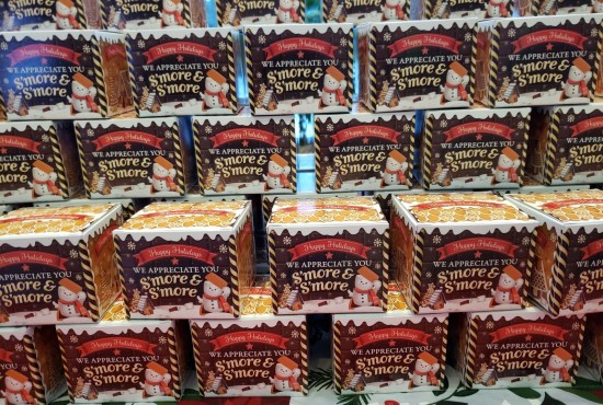 rows and rows of Smores Kits.