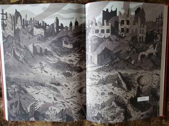 Slaughterhouse-Five Dresden double splash of a bombed Dresden.