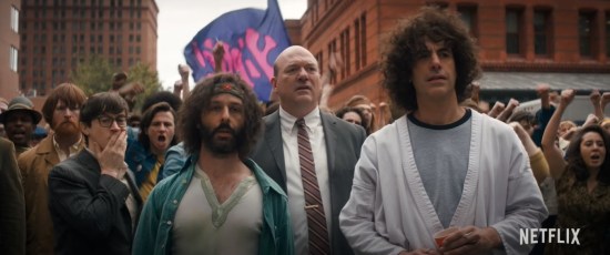 Shot from "The Trial of the Chicago 7".