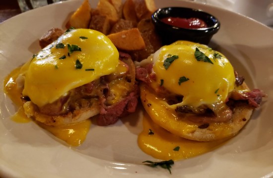 Prime Rib Eggs Benedict.