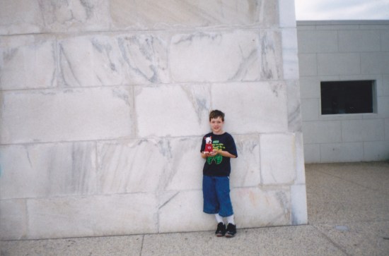 A corner of the Washington Monument.