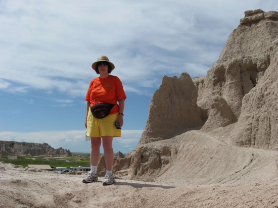 My wife in the Badlands.