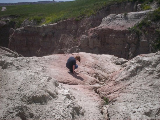 My son in the Badlands.