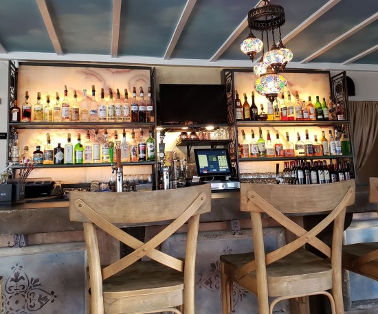 the bar at Canal Bistro.