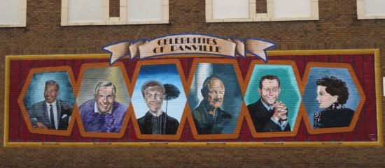 Danville Illinois celebrity mural.