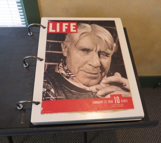 Carl Sandburg in Life Magazine.