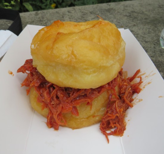 BBQ Suga Momma donut sandwich.