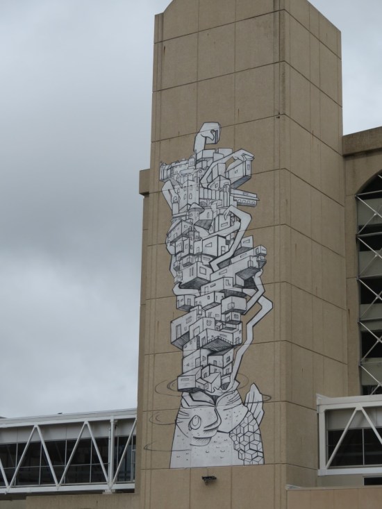 parking garage column art!