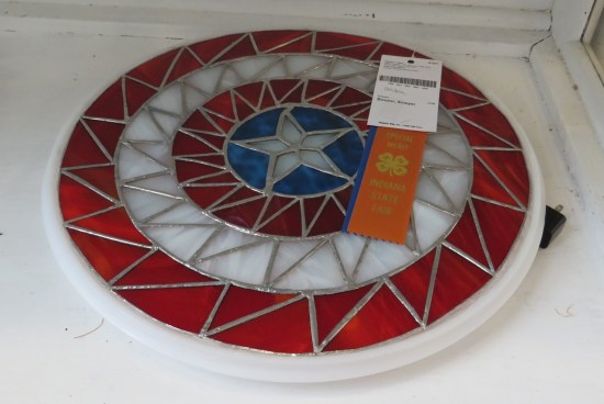 stained glass Captain America shield!