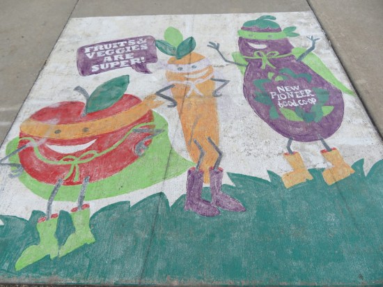 veggie sidewalk chalk!