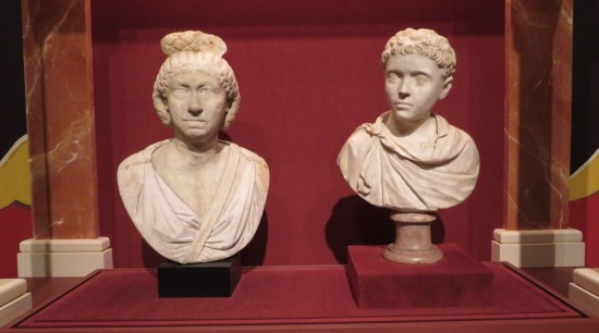 Woman and Boy scupltures.