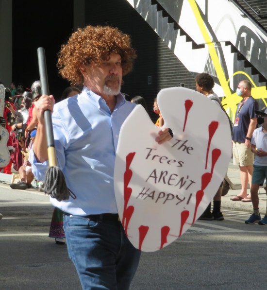 Dark Bob Ross cosplay!