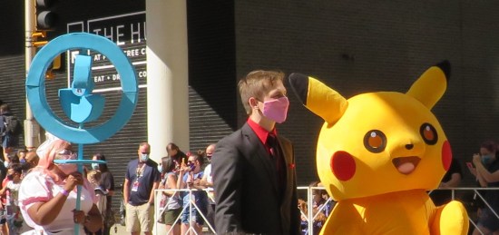 Pikachu and Pokestop cosplay!