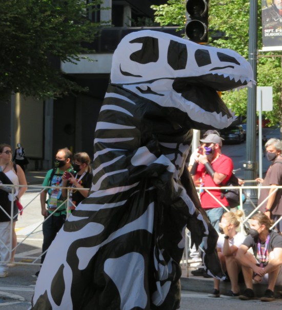 T-Rex skeleton cosplay!