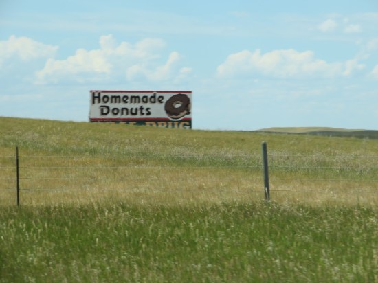 Homemade Donuts Wall Drug! sign.