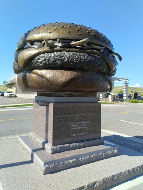 World's Largest Quarter Pounder sculpture.