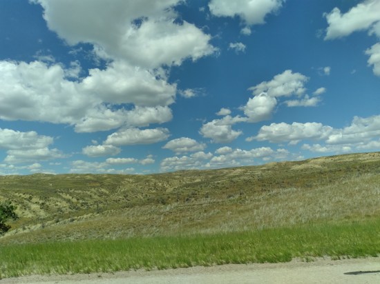 clouds and green tracts!