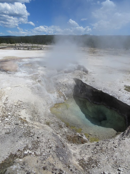 Biscuit Basin steamy pit!
