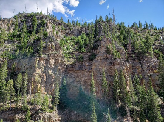 Yellowstone cliff over river!